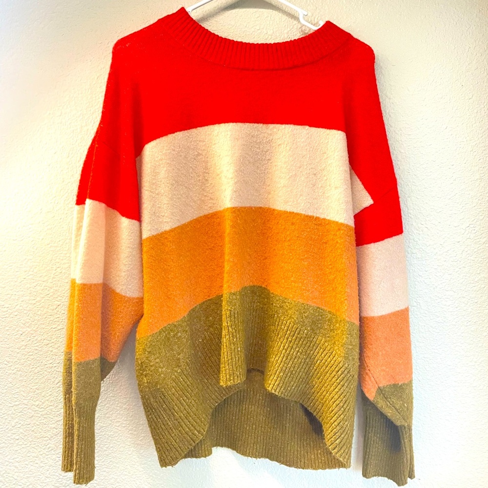Oversized Colorblock Sweater